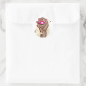 Sticker Rond Glamour Chic Rose et Or (Sac)