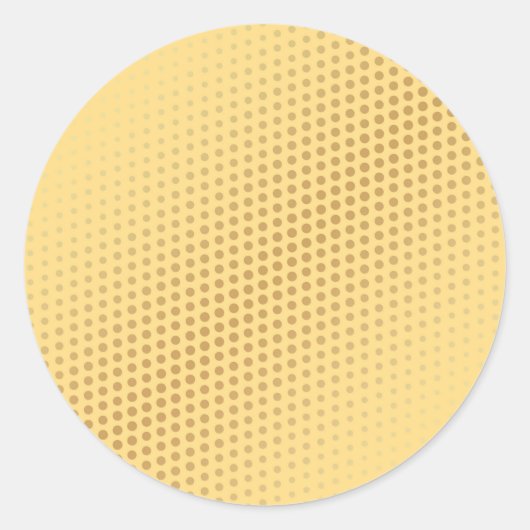 Sticker Rond Glamour Faux Or Modèle Vierge Moderne Chic (Devant)