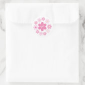 Sticker Rond Glamour Fleur Rose- (Sac)