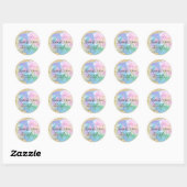 Sticker Rond Glamour Opal pierre avec or (Feuille)