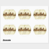 Sticker Rond Glasgow Écosse (Feuille)