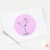 Sticker Rond Glass Martini (Enveloppe)