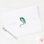 Sticker Rond Glaurung le dragon vert (Enveloppe)