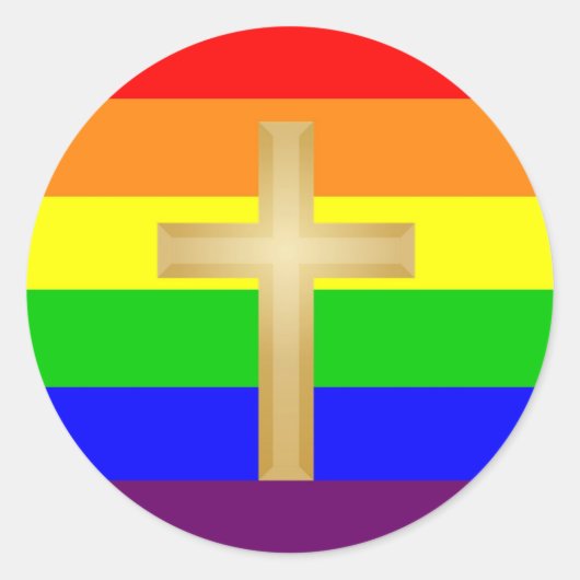 Sticker Rond GLBT Christian Pride (Devant)
