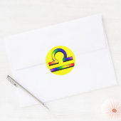 Sticker Rond GLBT Libra (Enveloppe)