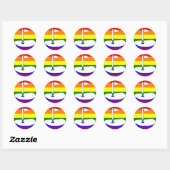 Sticker Rond GLBT Pride Golfing Adventure (Feuille)