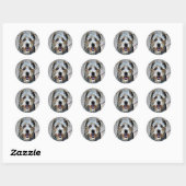 Sticker Rond Glen d'Imaal Terrier (Feuille)