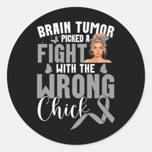 Sticker Rond Glioblastoma Sensibilisation Combattre Mauvais Cer