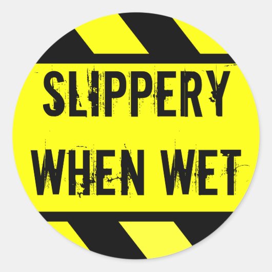 Sticker Rond glissant lorsqu'il est humide (Devant)