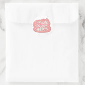 Sticker Rond Glitch de yaourt infini (fraise) (Sac)