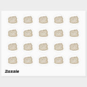 Sticker Rond Glitch de yaourt infini (vanille) (Feuille)