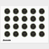 Sticker Rond Glitter vert Black andMint (Feuille)