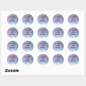 Sticker Rond Glittery Blue Artsy 17e anniversaire Custom Age 20 (Feuille)
