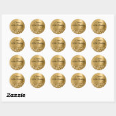 Sticker Rond Glittery Gold Foil 100e anniversaire (Feuille)