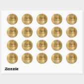 Sticker Rond Glittery Gold Foil 18e anniversaire (Feuille)