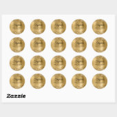 Sticker Rond Glittery Gold Foil 30e anniversaire (Feuille)