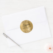 Sticker Rond Glittery Gold Foil 60e anniversaire (Enveloppe)