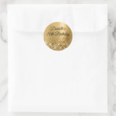 Sticker Rond Glittery Gold Foil 70e anniversaire (Sac)