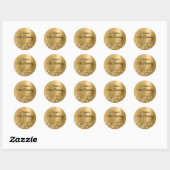 Sticker Rond Glittery Gold Foil 75e anniversaire (Feuille)