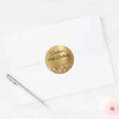 Sticker Rond Glittery Gold Foil 90e anniversaire (Enveloppe)