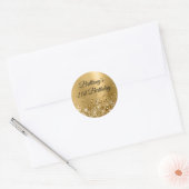 Sticker Rond Glittery Gold Foil Moderne 21e anniversaire (Enveloppe)