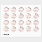 Sticker Rond Glittery gouttes cupcake chef script boulangerie c (Feuille)