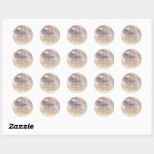 Sticker Rond Glittery gouttes cupcake chef script boulangerie c (Feuille)