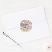 Sticker Rond Glittery gouttes cupcake chef script boulangerie c (Enveloppe)