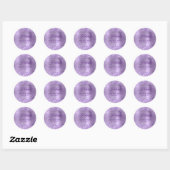 Sticker Rond Glittery Light Purple Foil 75e anniversaire (Feuille)