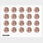 Sticker Rond Glittery Rose Gold Foil 100e fête d'anniversaire (Feuille)