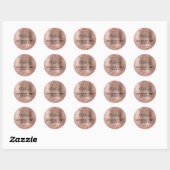 Sticker Rond Glittery Rose Gold Foil 60e fête d'anniversaire (Feuille)