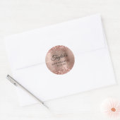 Sticker Rond Glittery Rose Gold Foil 80e anniversaire (Enveloppe)