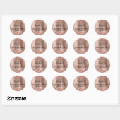 Sticker Rond Glittery Rose Gold Foil 90e fête d'anniversaire (Feuille)