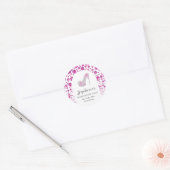 Sticker Rond Glitz & Glam Pink Diamonds Chaussure Bachelorette  (Enveloppe)