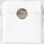 Sticker Rond Glitzy Foil | Golden Bronze Copper Save the Date (Sac)