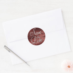 Sticker Rond Glitzy Foil Henna Crimson Red Glam Enregistrer l