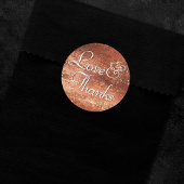 Sticker Rond Glitzy Foil | Terra Cotta Dusty Merci orange