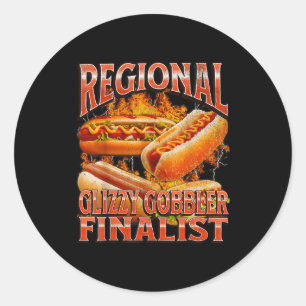 Sticker Rond Glizzy Gobbler Drôle Wiener Hot Dog Meme Bootleg G