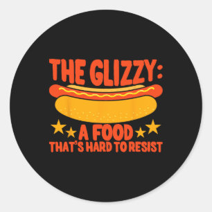 Sticker Rond Glizzy Gobbler Un aliment difficile à résister à l