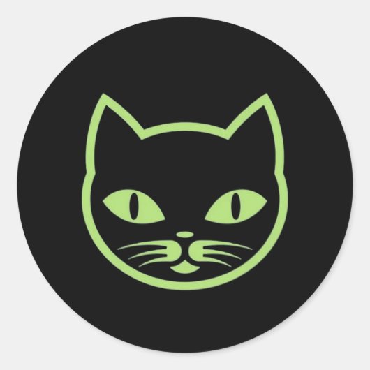 Sticker Rond Glo Purr-fect (Devant)