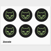 Sticker Rond Glo Purr-fect (Feuille)