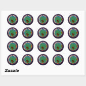 Sticker Rond Globe (Feuille)