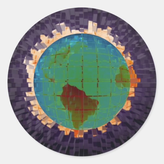 Sticker Rond Globe (Devant)