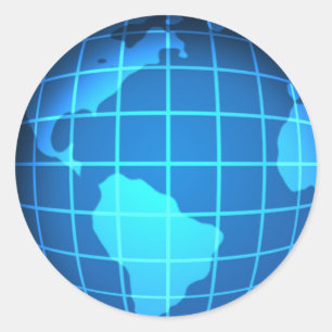 Sticker Rond Globe