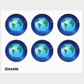 STICKER ROND GLOBE (Feuille)