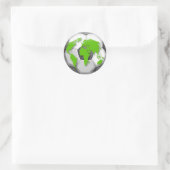 Sticker Rond Globe de football (Sac)