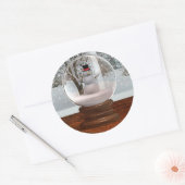 Sticker Rond Globe des neiges (Enveloppe)