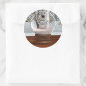 Sticker Rond Globe des neiges (Sac)