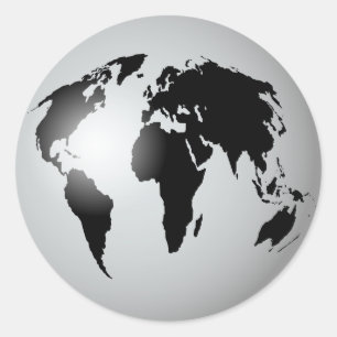 Sticker Rond Globe du monde