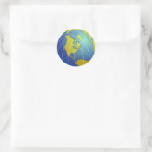 Sticker Rond Globe terrestre (Sac)